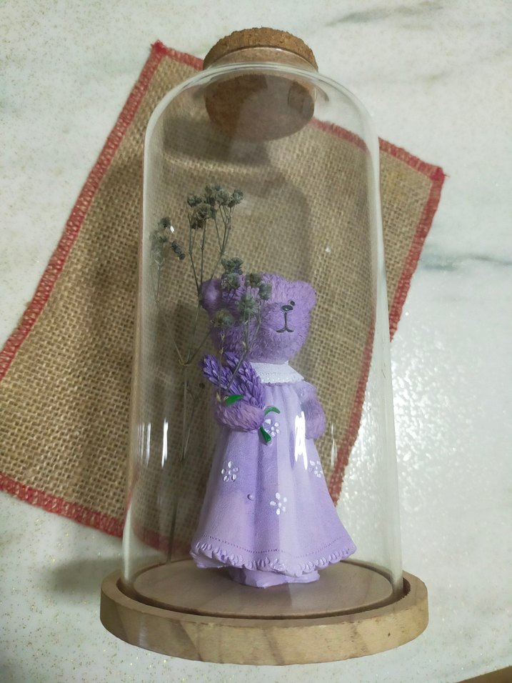 cam fanustaki mor ayıcık  - Görsel 5