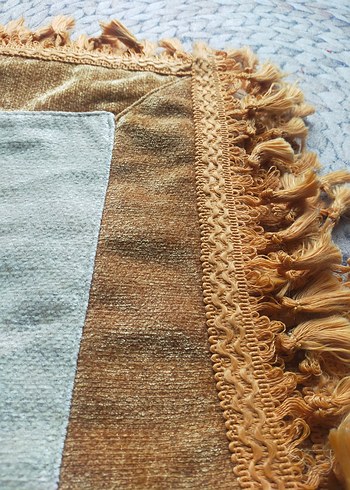 turuncu Bej Nakışlı Bohem Masa Örtüsü - Görsel 12