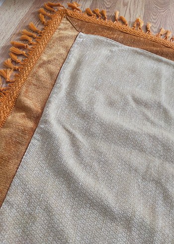 turuncu Bej Nakışlı Bohem Masa Örtüsü - Görsel 2