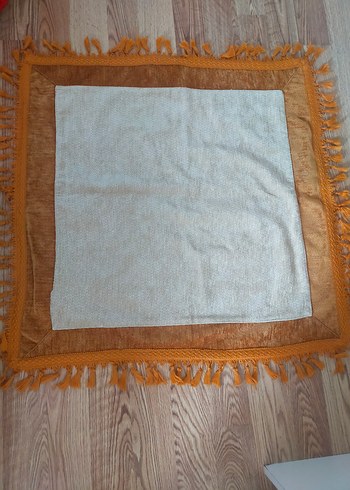 turuncu Bej Nakışlı Bohem Masa Örtüsü - Görsel 3