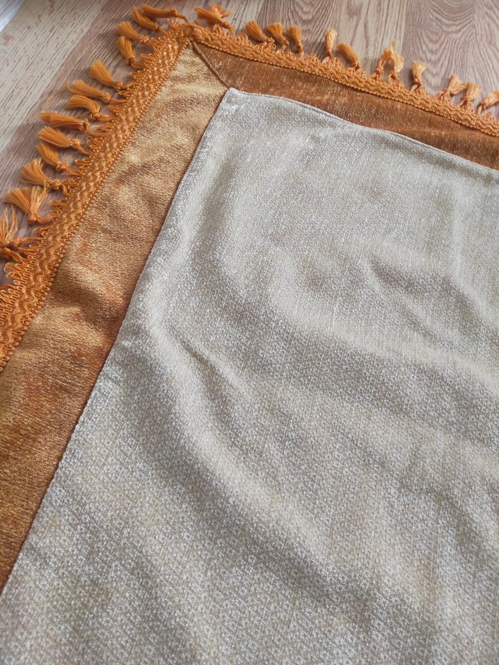 turuncu Bej Nakışlı Bohem Masa Örtüsü - Görsel 2