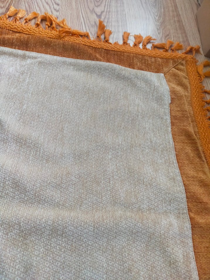 turuncu Bej Nakışlı Bohem Masa Örtüsü - Görsel 5