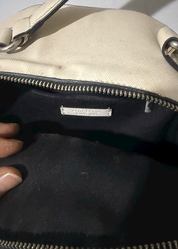 Zara Kadın Beyaz Deri Sırt Çantası - Görsel 3