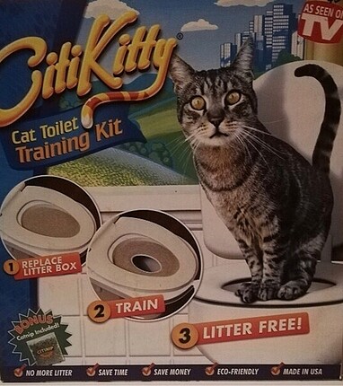 Kedi tuvalet için klozet alıştırma aparatı