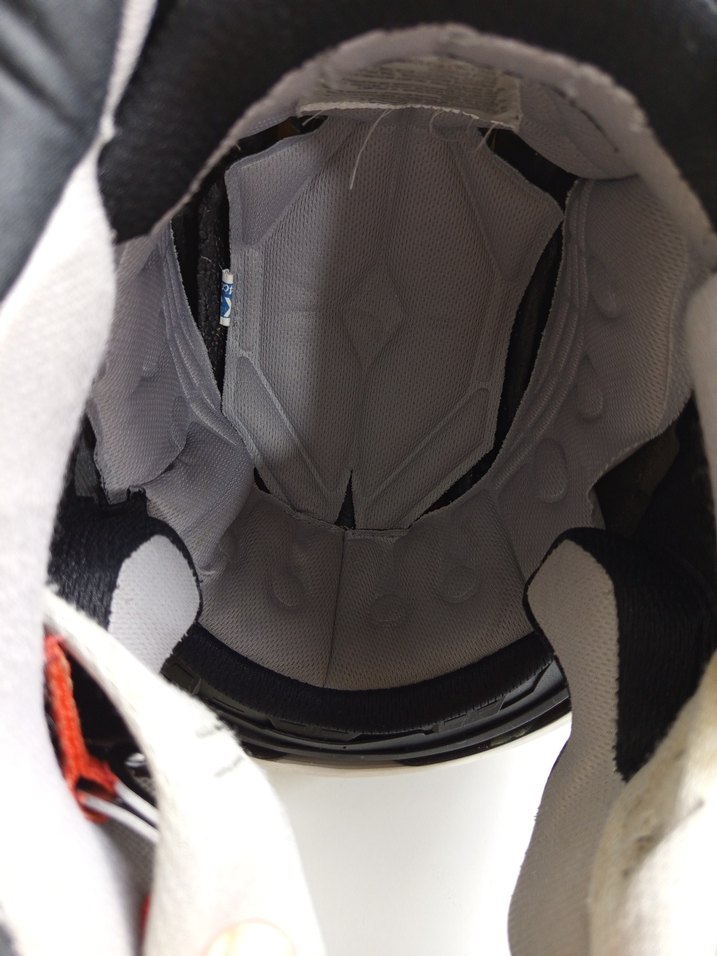 Desenli Beyaz Gri Biker Kask - Görsel 4