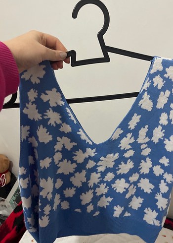 Mavi Desenli  hırka takım - Görsel 5