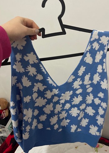 Mavi Desenli  hırka takım - Görsel 4