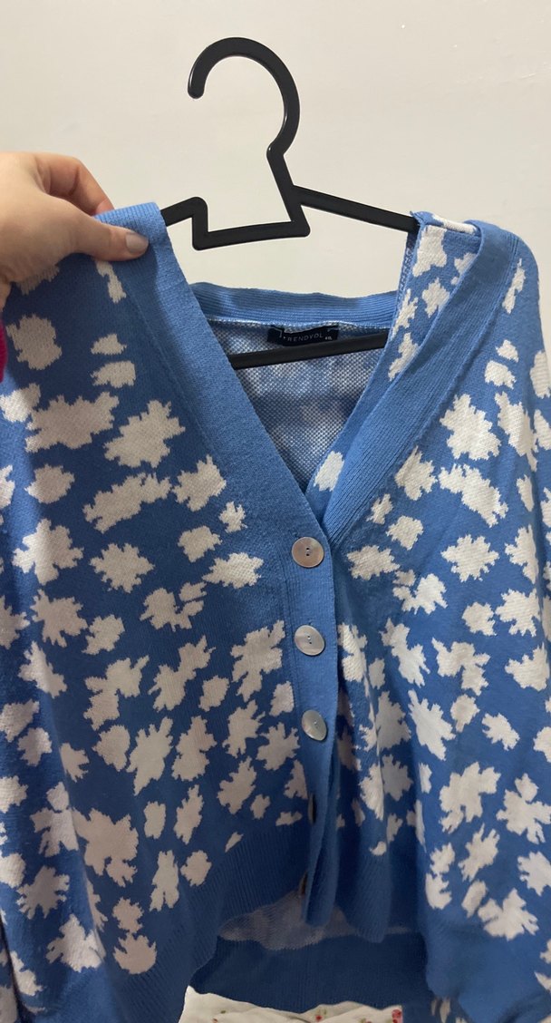 Mavi Desenli  hırka takım - Görsel 3