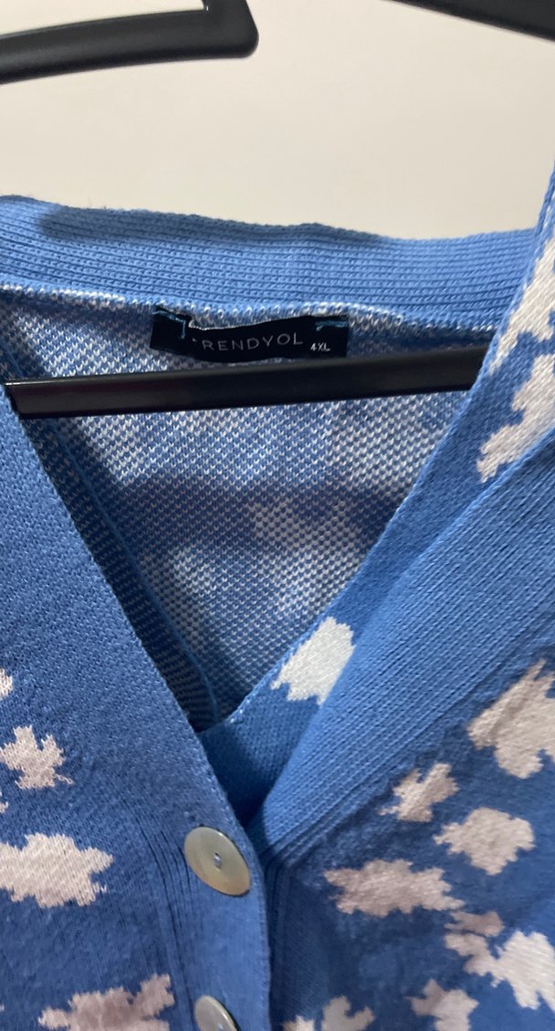 Mavi Desenli  hırka takım - Görsel 2