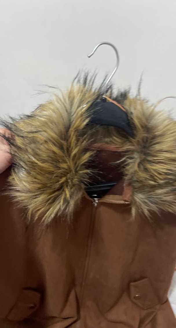 Kürk Detaylı Kahverengi Süet Kadın Ceket - Görsel 3