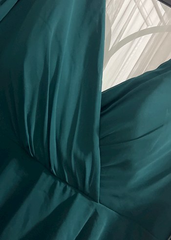 Abiyefon zümrüt yeşili abiye - Görsel 3