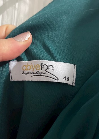 Abiyefon zümrüt yeşili abiye - Görsel 6