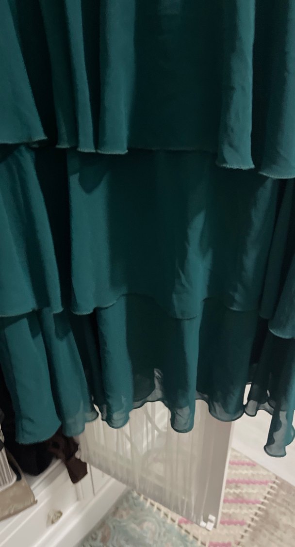 Abiyefon zümrüt yeşili abiye - Görsel 5