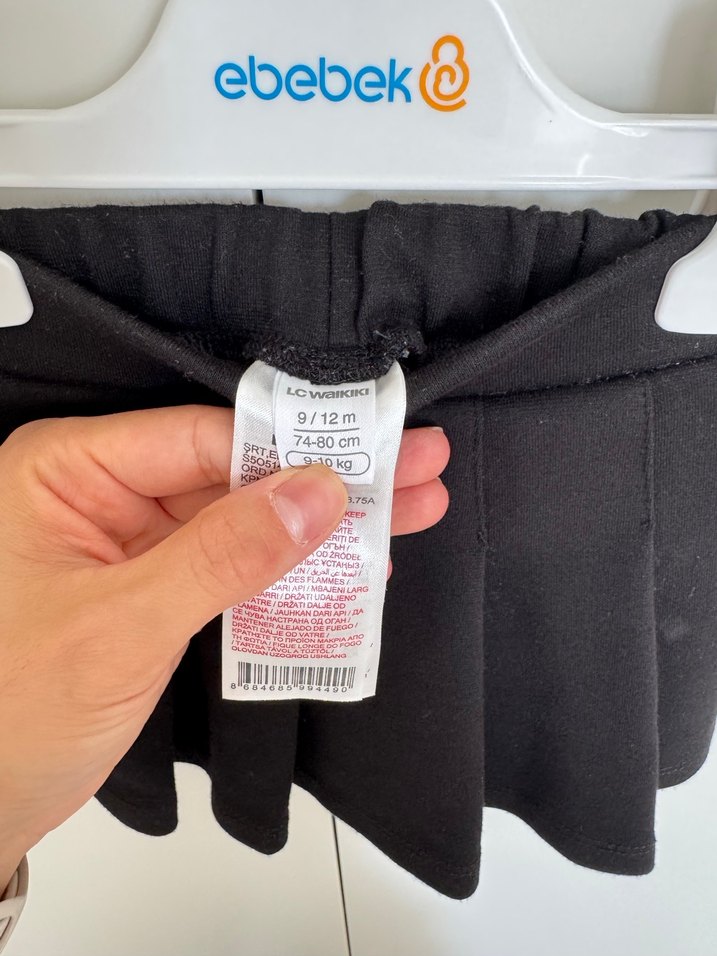 Kız bebek #lcw Siyah Pilili Mini Etek - Görsel 3