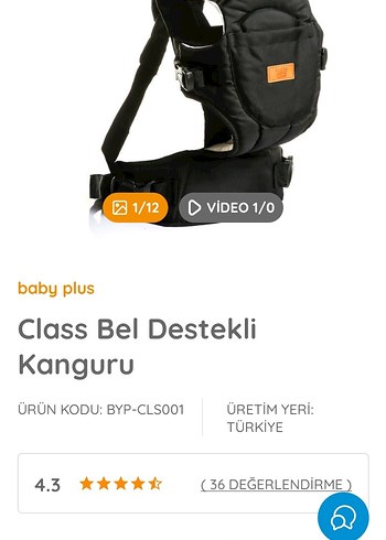 Siyah Bebek Kanguru Taşıyıcı - Görsel 5