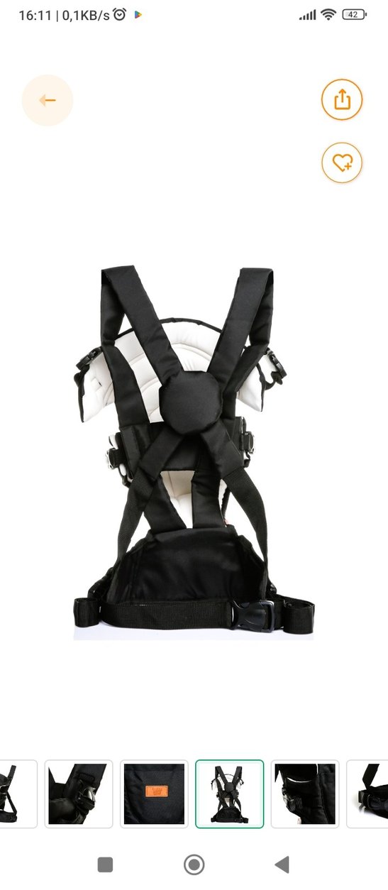 Siyah Bebek Kanguru Taşıyıcı - Görsel 2