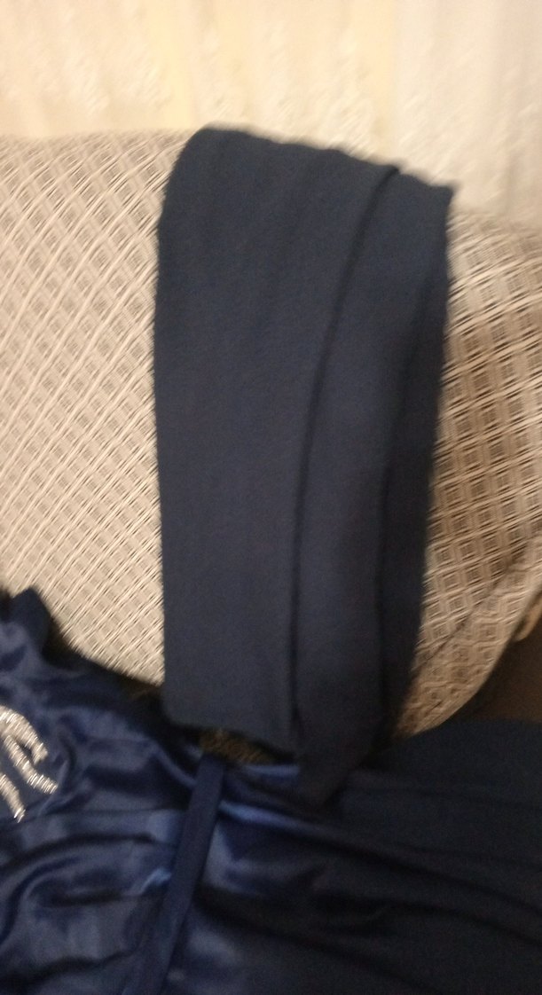 Kadın Lacivert Uzun Drapeli Elbise - Görsel 3