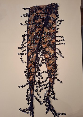 Boncuk Detaylı Çok Renkli Bohem Kadın Şal - Görsel 3