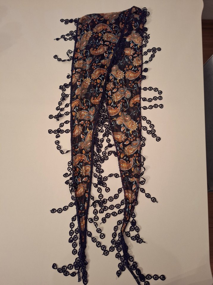 Boncuk Detaylı Çok Renkli Bohem Kadın Şal - Görsel 3