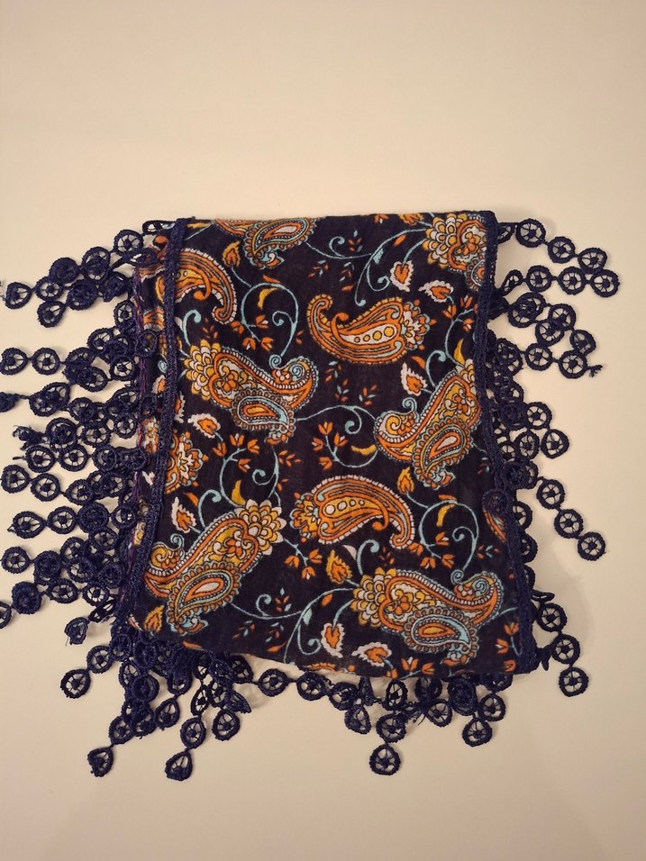 Boncuk Detaylı Çok Renkli Bohem Kadın Şal - Görsel 4