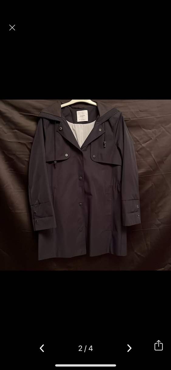 Gri Düğmeli Kadın Yağmurluk Midi Boy - Görsel 3