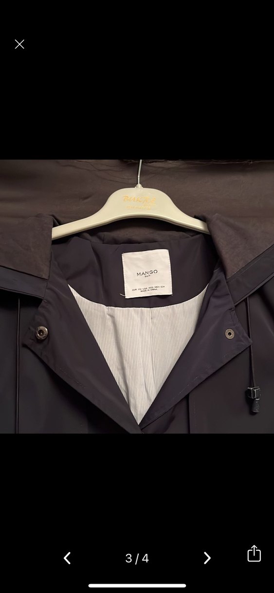 Gri Düğmeli Kadın Yağmurluk Midi Boy - Görsel 4