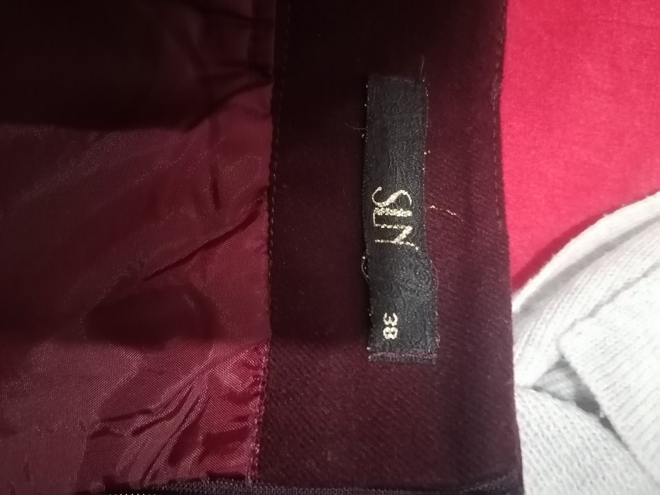 Bordo Düğmeli Midi Hamile Eteği - Görsel 5