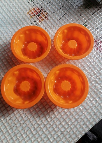 Turuncu Renkli Mini Kek Kalıpları Seti - Görsel 2