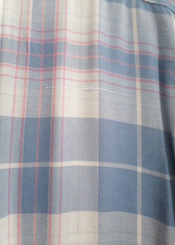 Mavi Pastel Renkli Kadın Gömlek - Görsel 4