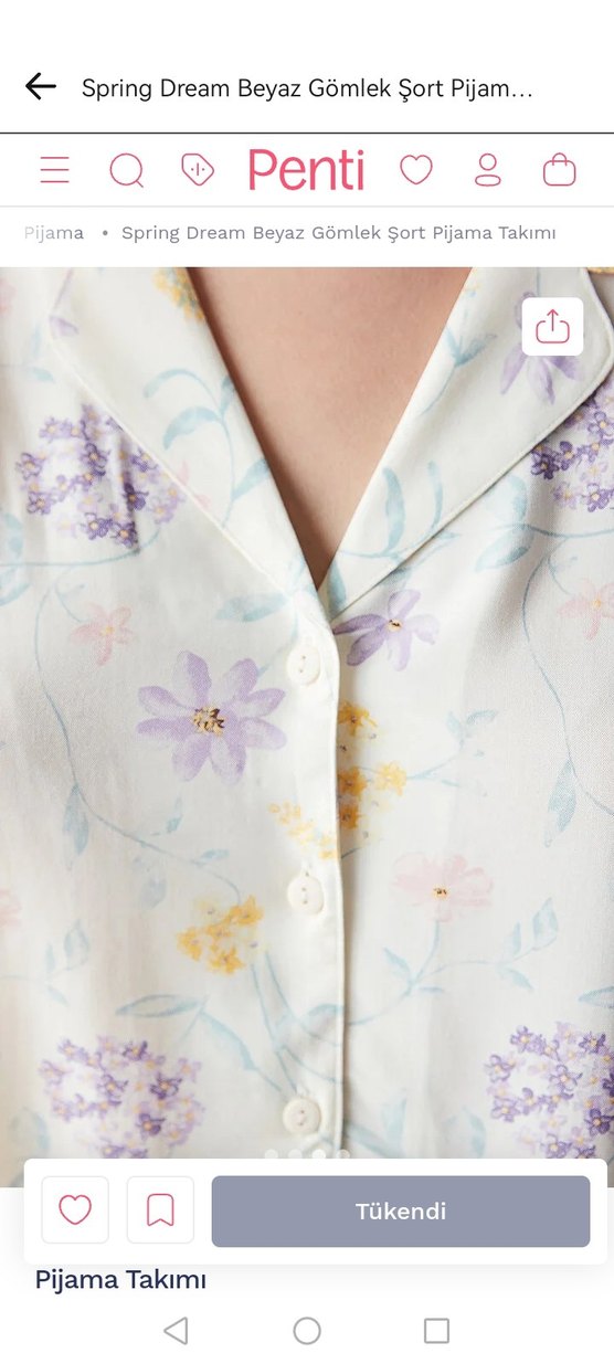 Bej Midi penti  Kadın Pijama Takımı - Görsel 5