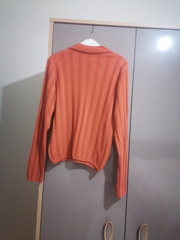 Kahverengi Triko Kadın Kazak - Görsel 5