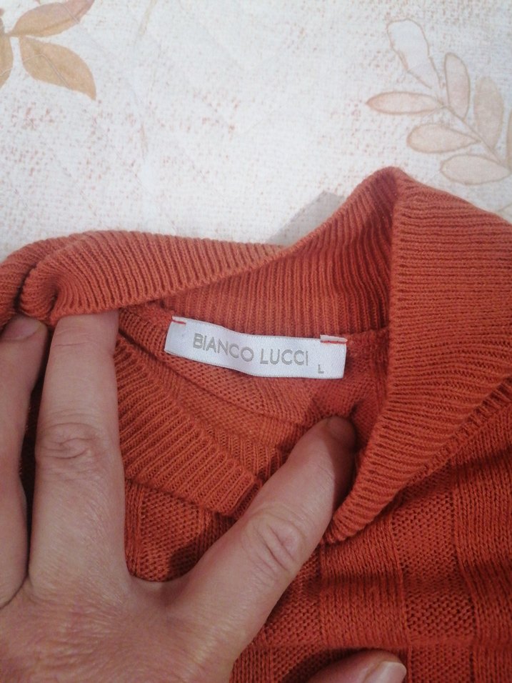 Kahverengi Triko Kadın Kazak - Görsel 3