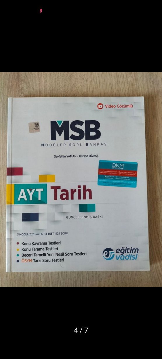 AYT tarih test kitabı ve tarih konu anlatım - Görsel 4