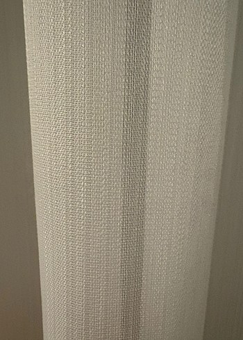 Beyaz Modern bambu simli Tül Perde - Görsel 2