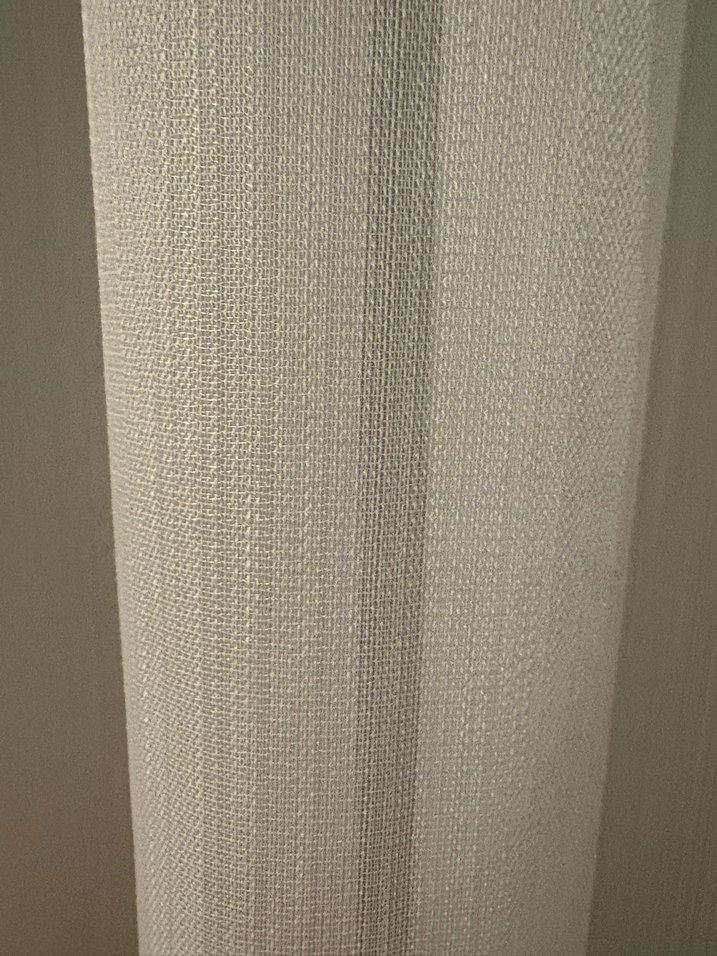 Beyaz Modern bambu simli Tül Perde - Görsel 2