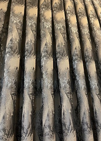 Gri Batik Desenli Modern Perde - Görsel 2