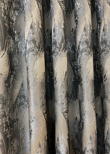 Gri Batik Desenli Modern Perde - Görsel 3