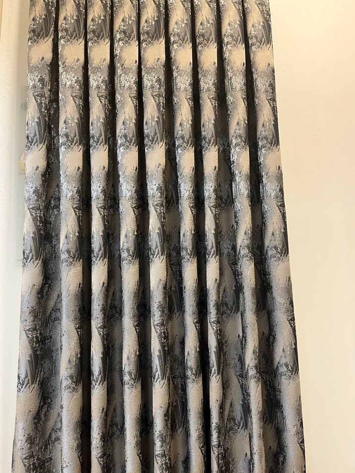 Gri Batik Desenli Modern Perde - Görsel 4