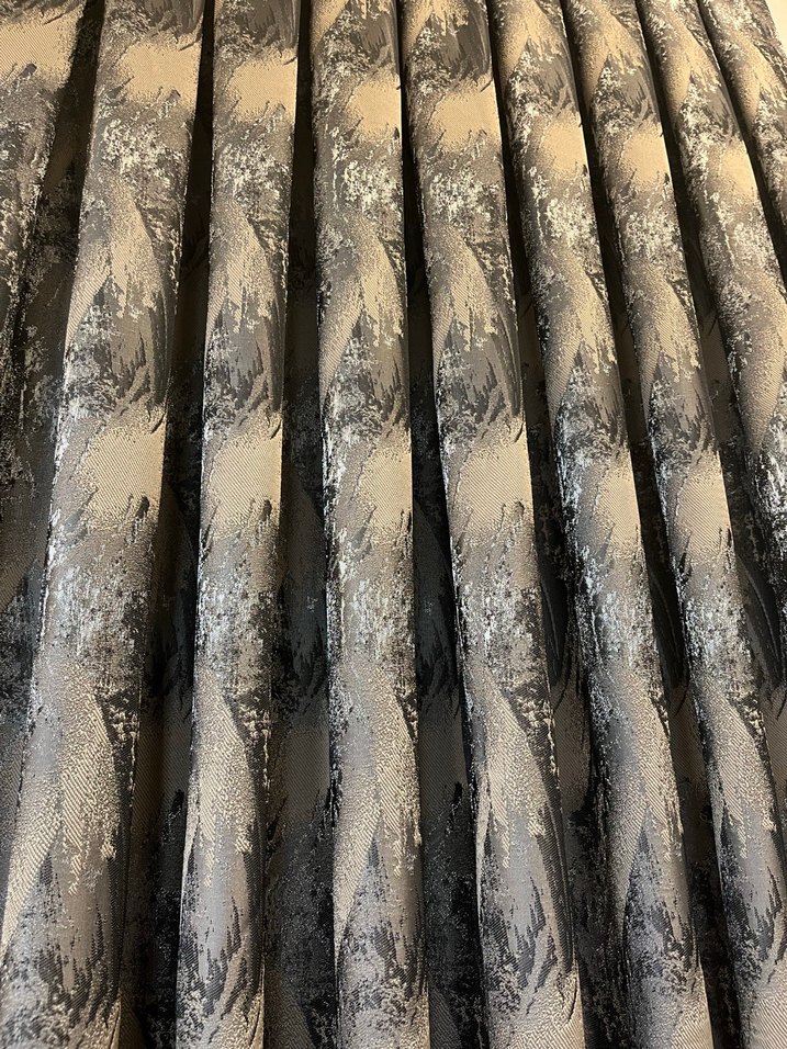 Gri Batik Desenli Modern Perde - Görsel 2