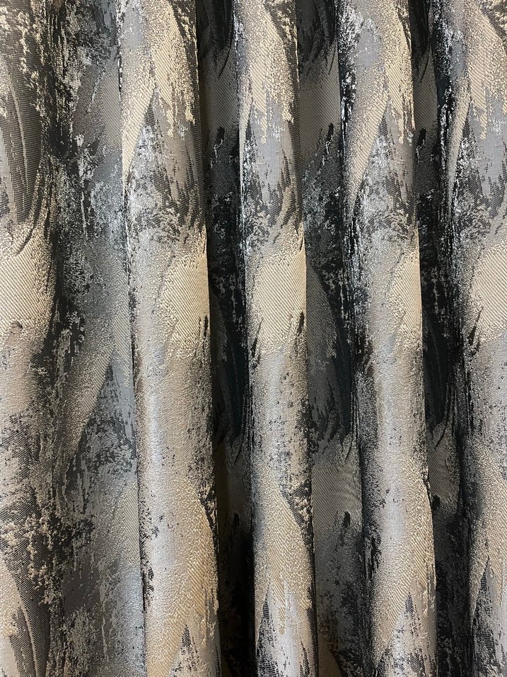 Gri Batik Desenli Modern Perde - Görsel 3