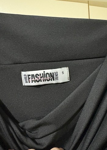 Madonna yaka büzgülü uzun kollu mini elbise - Görsel 3