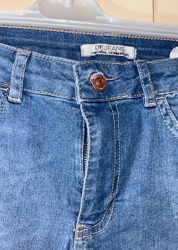 Kadın Mavi Denim Mini Şort - Görsel 3
