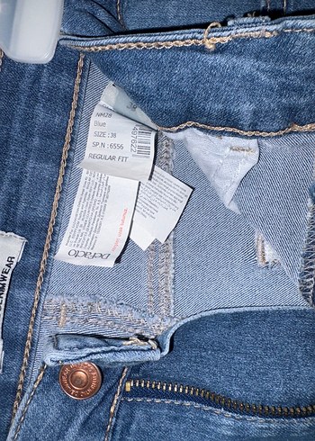 Kadın Mavi Denim Mini Şort - Görsel 4