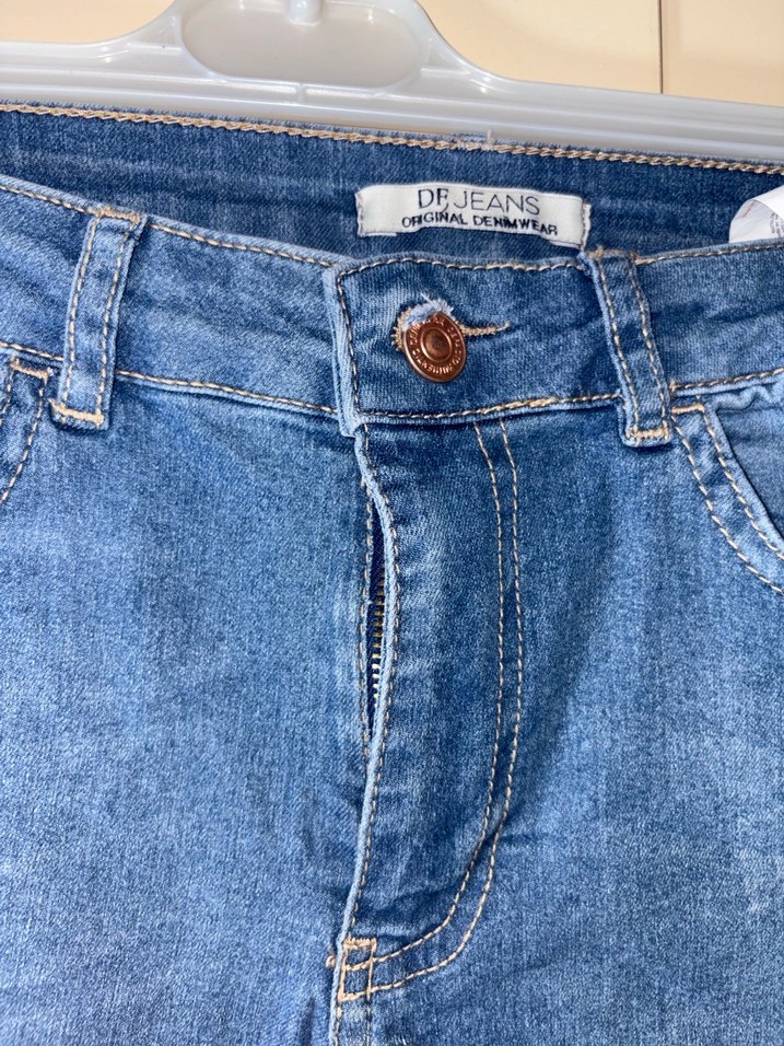 Kadın Mavi Denim Mini Şort - Görsel 3