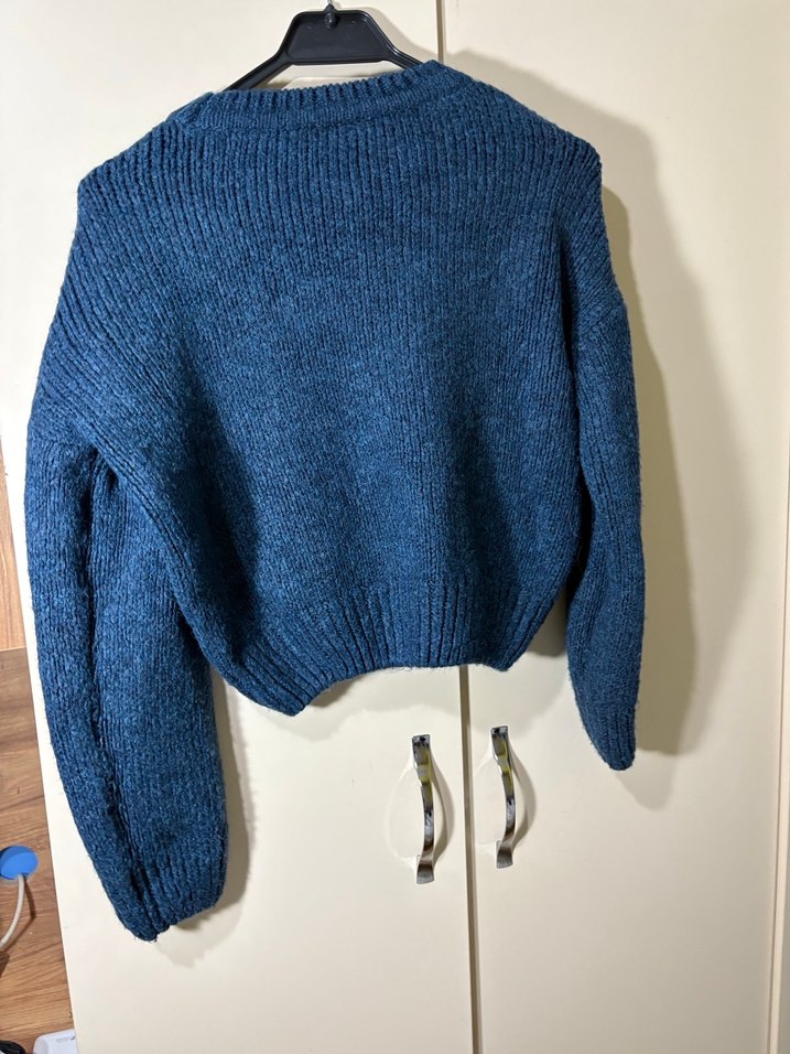 Mavi Triko Kadın Kazak - Görsel 2