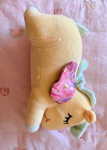 Pastel Renkli Peluş Unicorn Oyuncak - Görsel 2