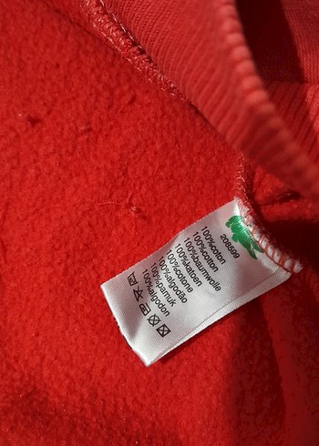 Koyu Kırmızı Lacoste Sweatshirt - Kusurlu - Görsel 5