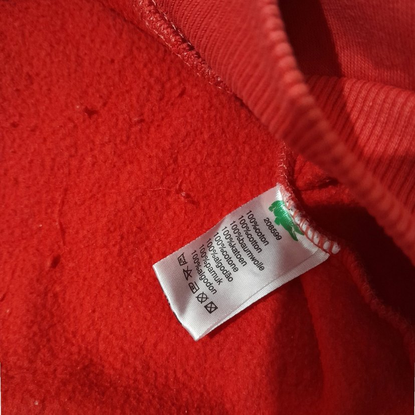 Koyu Kırmızı Lacoste Sweatshirt - Kusurlu - Görsel 5