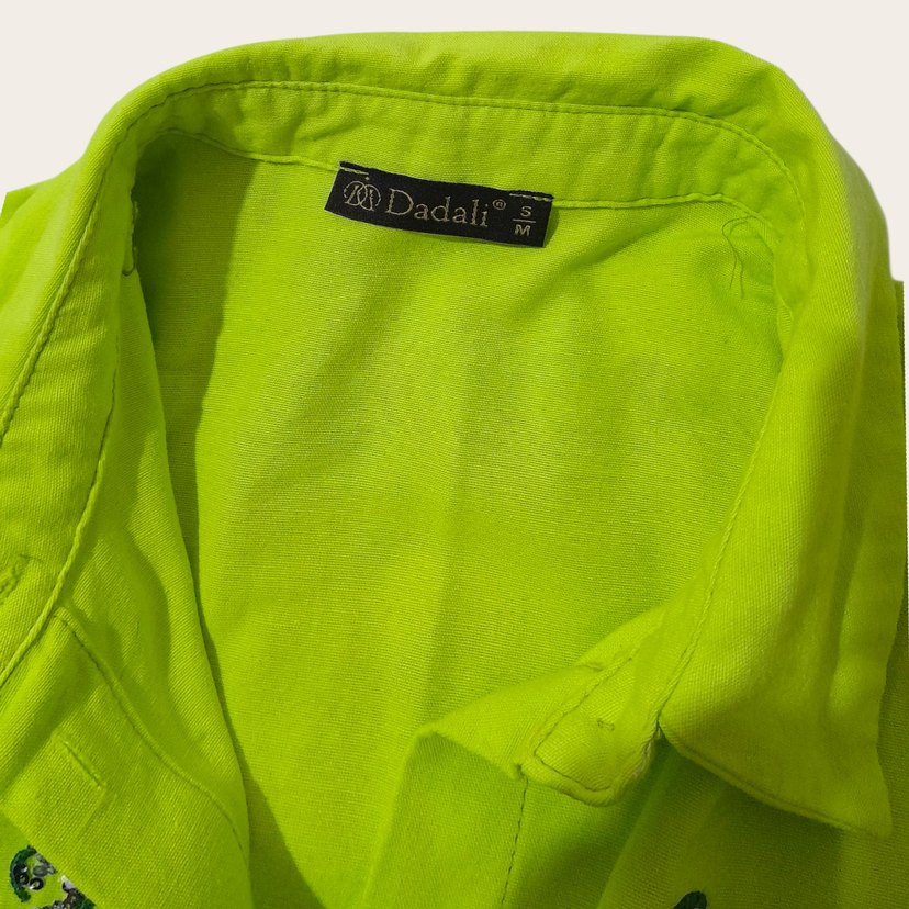 Nakışlı Fıstık Yeşili Gömlek (S/M Beden) - Görsel 4