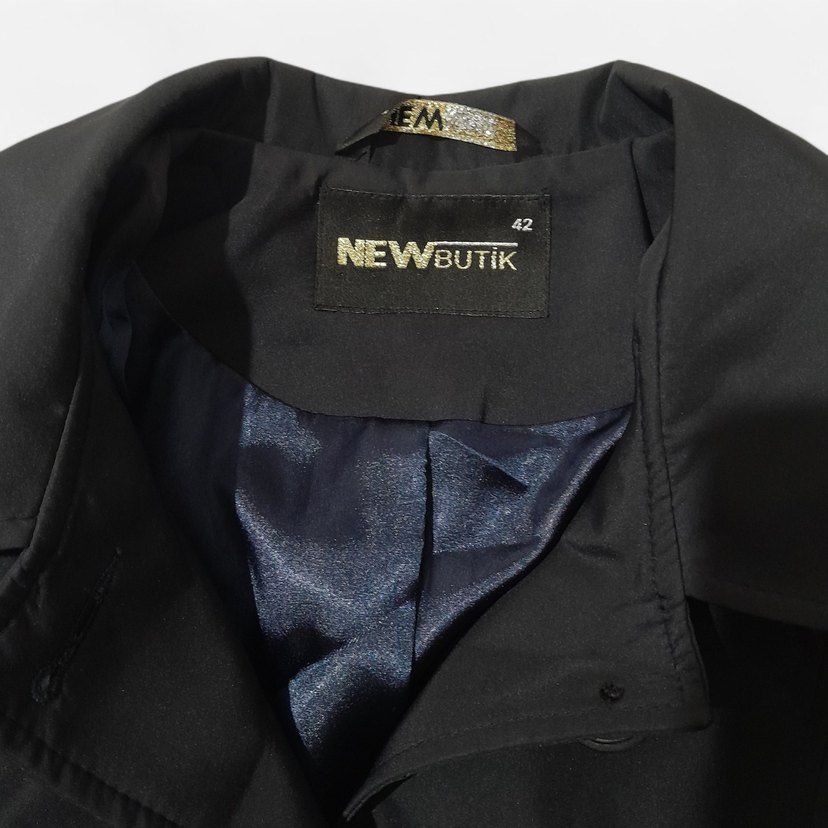 Siyah Mevsimlik Trençkot - Görsel 2